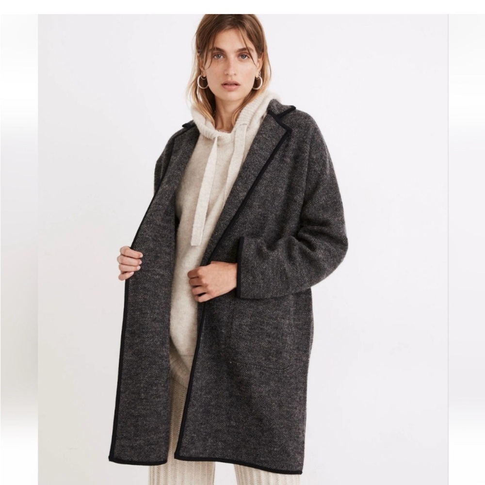 Madewell Herringbone Sweater Coat